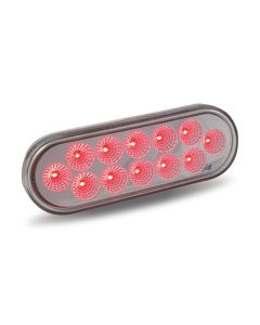 TLED-OX60R | Dual Revolution Red Stop, Turn, & Tail to White Back UP LED Oval Light