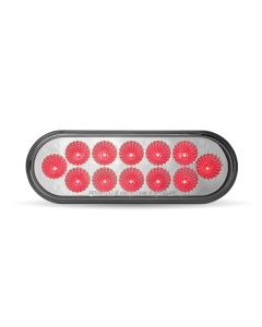 TLED-OX60RAS | Dual Revolution Red Stop, Turn, & Tail to Amber Strobe LED Oval Light