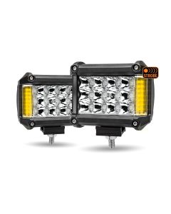 TLED-U106 | 4" Cube 'Strobe Series' Spot LED Work Lamps with Amber Side Strobe