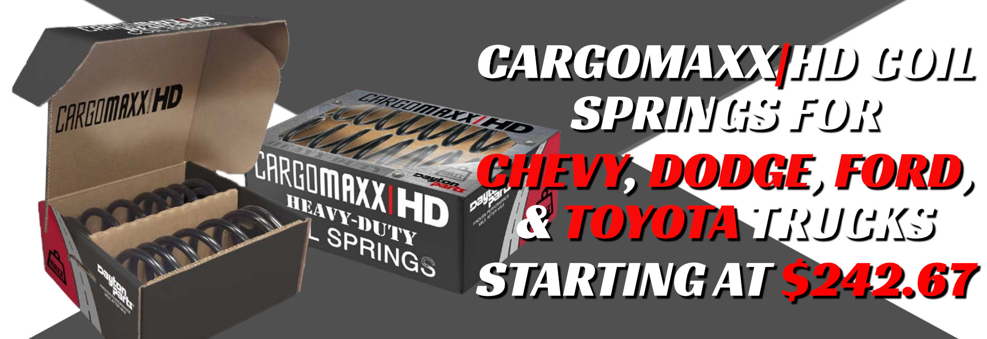 Cargomaxx HD Coil Sprins for Chevy, Dodge, Ford, & Toyota Trucks starting at $242.67